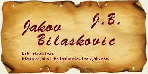 Jakov Bilašković vizit kartica